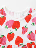 Valentine's Day Heart Strawberry Printed Dress