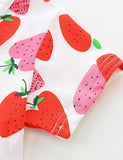 Valentine's Day Heart Strawberry Printed Dress