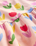 Colorful Tulip Printed Dress