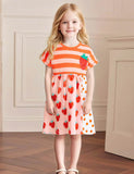 Strawberry Appliqué Patchwork Dress