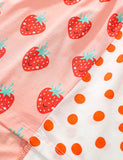 Strawberry Appliqué Patchwork Dress