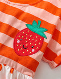 Strawberry Appliqué Patchwork Dress