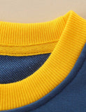 Sweat-shirt color block à appliqué Père Noël de Noël