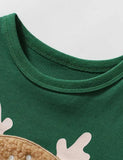 Fluffy Deer Appliqué T-Shirt