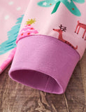 Christmas Tree Printed Pink Pajamas