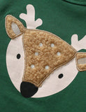 Fluffy Deer Appliqué T-Shirt