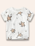 Cartoon Star Printed T-Shirt