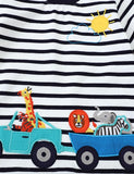 Driving Animal Appliqué T-Shirt