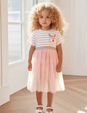 Cute Deer Striped Tulle Dress