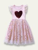 Love Bead Embroidered Mesh Dress - Mini Taylor