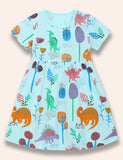 Multi Dinosaur Printed Dress