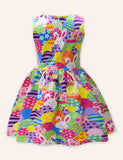 Easter Bow-knot Printed Dress