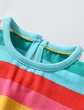 Rainbow Striped Sleeveless Dress