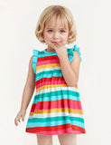 Rainbow Striped Sleeveless Dress