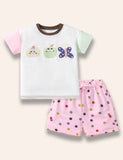 Cartoon Printed T-Shirt Set