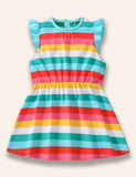 Rainbow Striped Sleeveless Dress