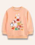 Sweatshirt mit Weihnachtstier-Print