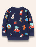 Weihnachts-Cartoon-bedrucktes Sweatshirt