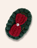 2PCS Christmas Series Knitted Hairclips