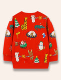 Weihnachts-Cartoon-bedrucktes Sweatshirt