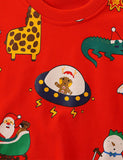 Weihnachts-Cartoon-bedrucktes Sweatshirt