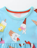 Cartoon Ice Cream Printed Dress