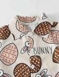 Easter Cartoon Bunny Egg Printed Shirt+Shorts - Mini Taylor