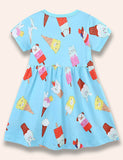 Cartoon Ice Cream Printed Dress