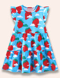 Strawberry Full Printed Dress