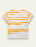 Striped Flamingo Appliqué T-shirt - Mini Taylor