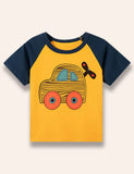 Cartoon Vehicle Printed T-Shirt