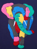 Colorblocked Elephant Appliqué T-Shirt