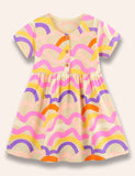 Multi Line Printed Dress