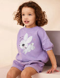 Cartoon Rabbit Printed T-Shirt Set