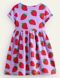 Strawberry Full Printed Dress