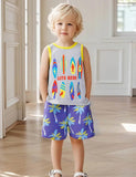 Surfboard Printed Vest Set