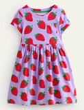 Strawberry Full Printed Dress