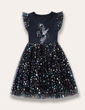 Unicorn Printed Tulle Dress