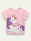 Unicorn Printed Crewneck T-shirt - Mini Taylor