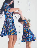 Floral Printed Family Printed Dress