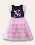 Unicorn Printed Tulle Dress