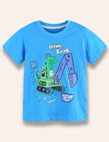 Excavator Dinosaur Printed T-Shirt