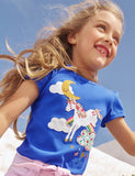 Rainbow Unicorn Appliqué T-Shirt