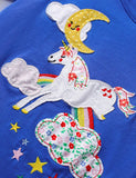 Rainbow Unicorn Appliqué T-Shirt