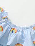 Rainbow Full Printed Striped Dress