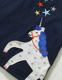 Unicorn Appliqué Polo T-Shirt