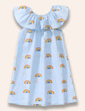 Rainbow Full Printed Striped Dress