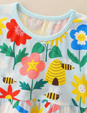 Flower Bee Printed Dress