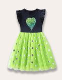 Four Leaf Clover Printed Tulle Dress