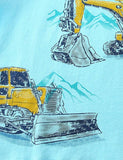 Cartoon Excavator Printed T-Shirt - Mini Taylor